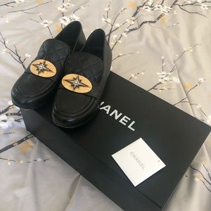 Chanel Lambskin moccasin loafers